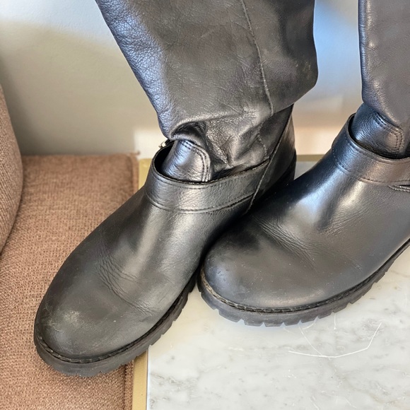 Leather Moto / Combat style boots - Picture 3 of 4